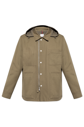 ジャケット LOEWE KHAKI JACKET WITH SLIT ON THE BACK Loewe - Workwear Khaki Green Denim Jacket | Mitchell Stores